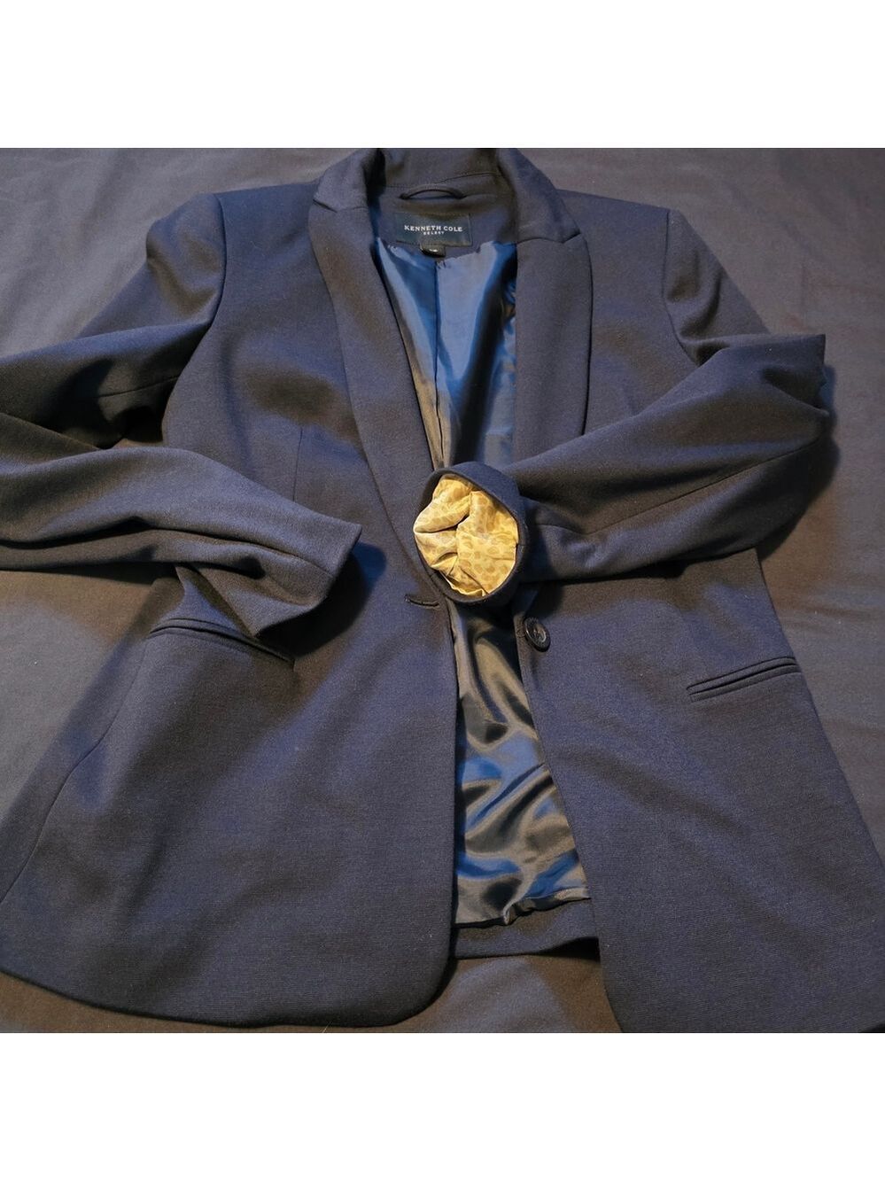 4/$25 Deal! Kenneth Cole Womens Navy Dressy Blazer